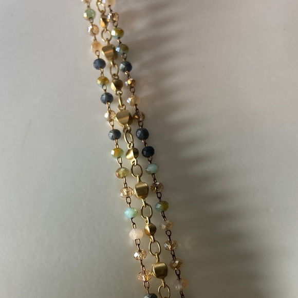 Lot bundle Gold Tone Multicolor Long Necklace Sugarfix Rhinestone Jewel Earrings - Picture 7 of 7